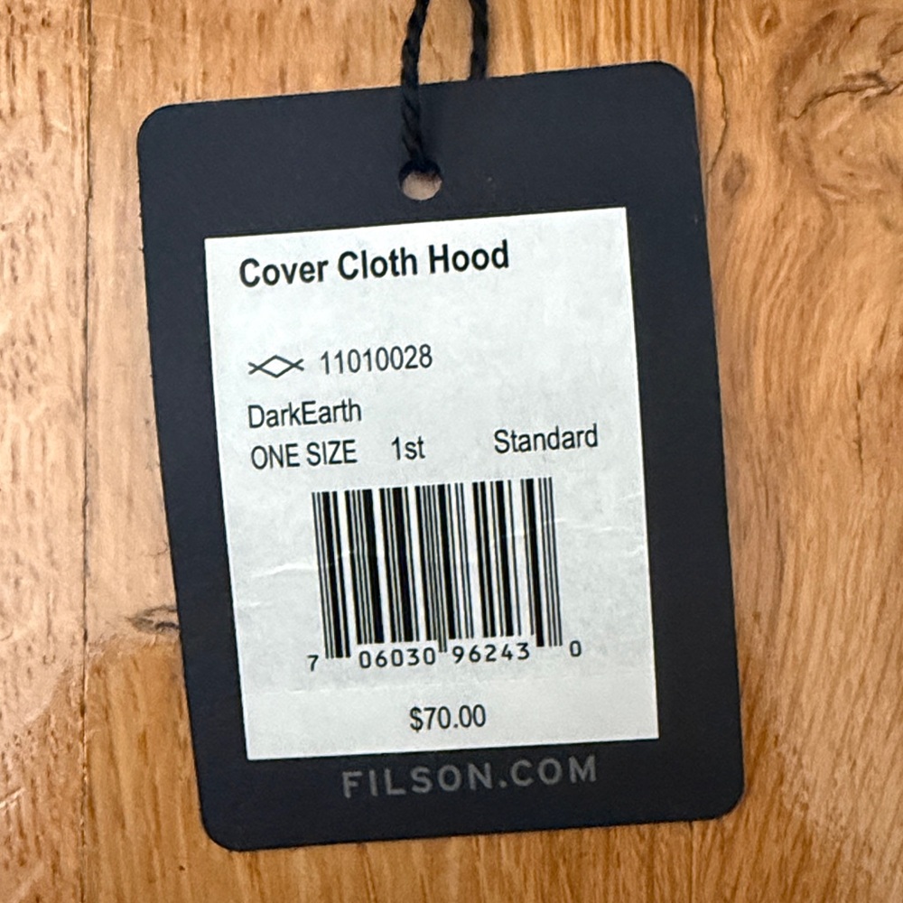 Filson mile marker coat, wax jacket, WITH HOOD dark earth brown size small - Picture 11 of 12